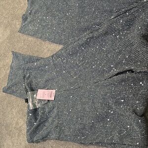 Wild Fable Sequin Gray Strapless Jumpsuit